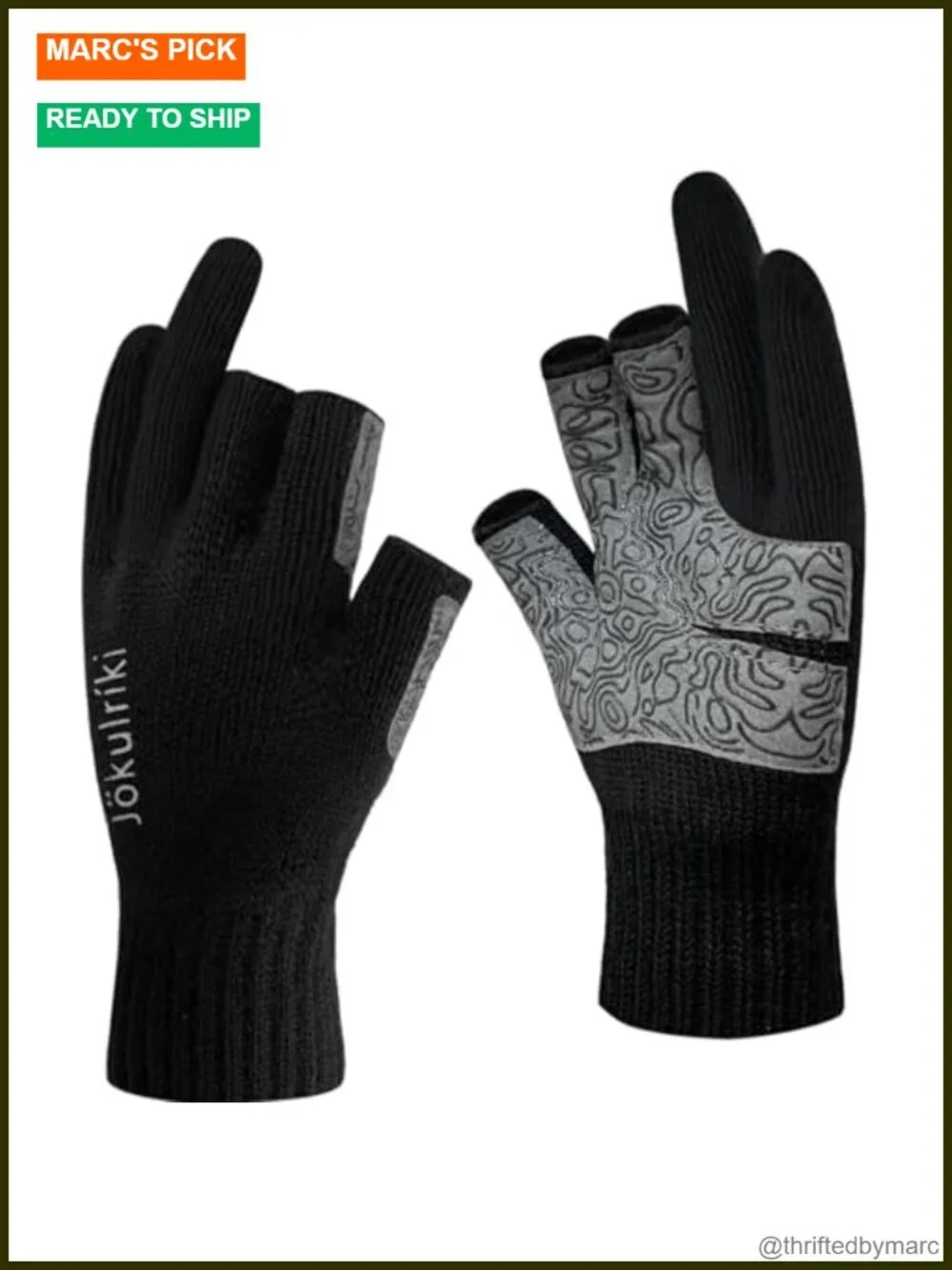 Merino Wool Fingerless Gloves 3-Cut for Cold Weather Outdoor Activities